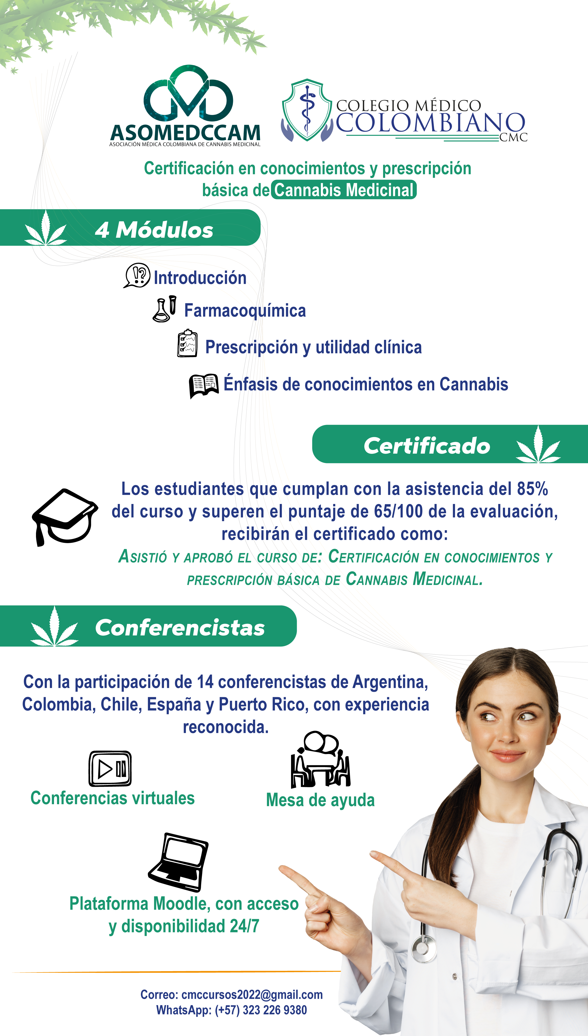 Certificación en conocimientos y prescripción básica de Cannabis Medicinal
